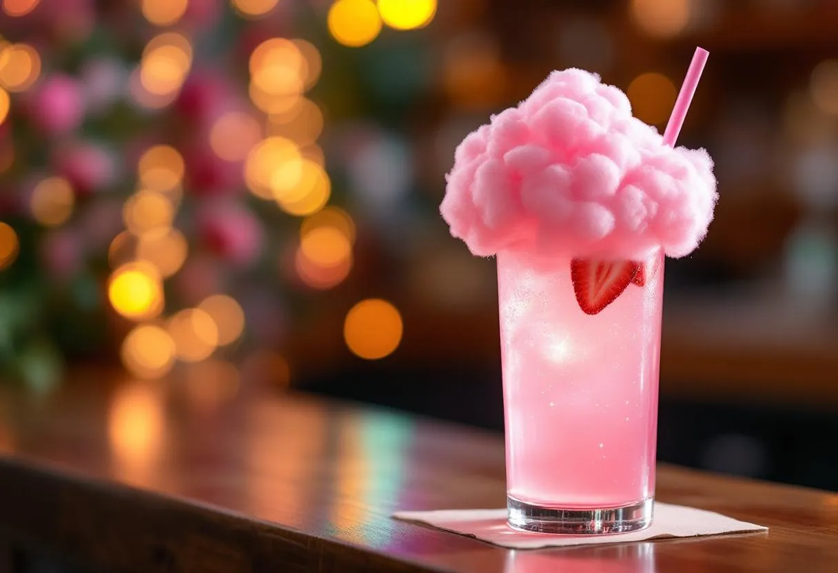 cocktail barbapapa limonade fraise