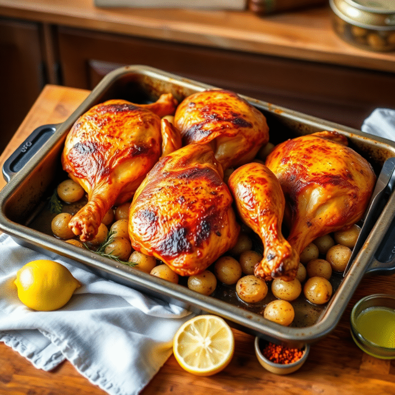 Recette cuisse de poulet au four croustillant et juteux