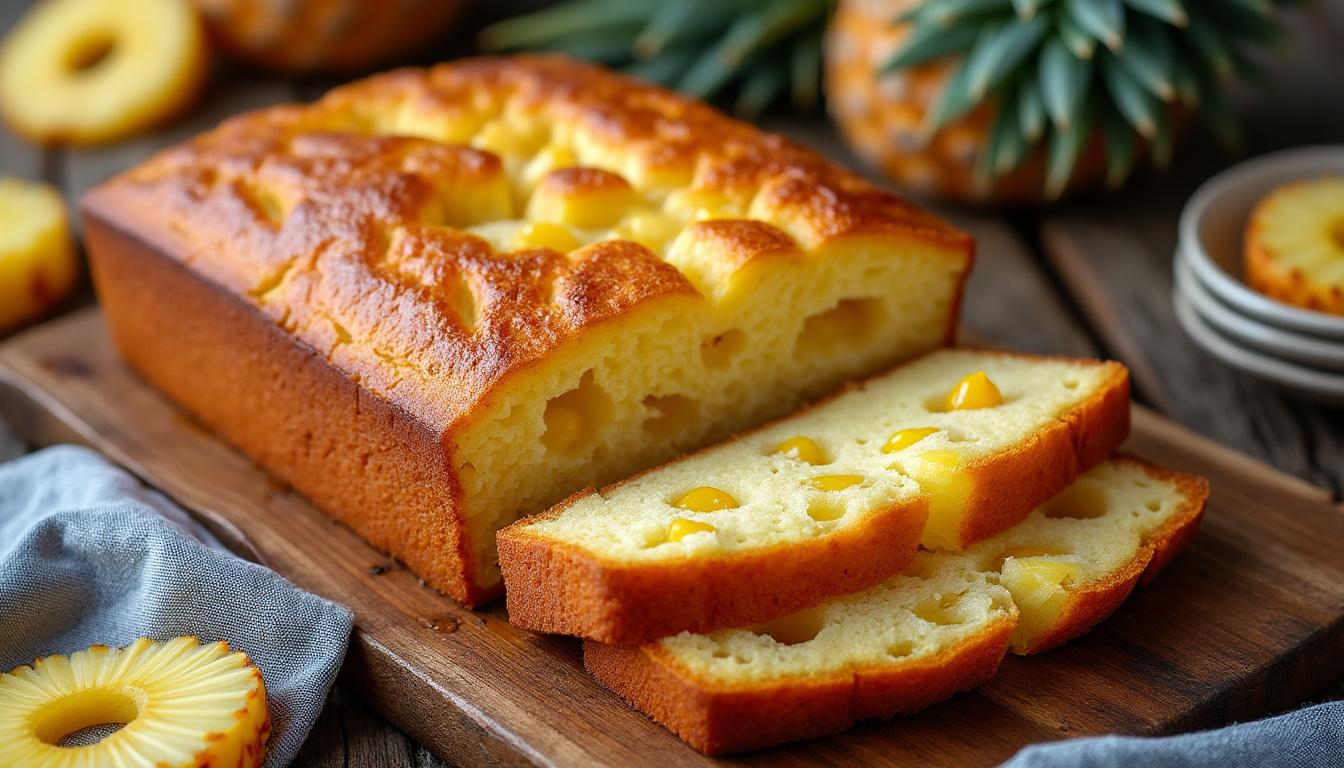 découvrez notre recette rapide et facile pour un gâteau à l'ananas moelleux, parfait pour une pause gourmande en toute simplicité.