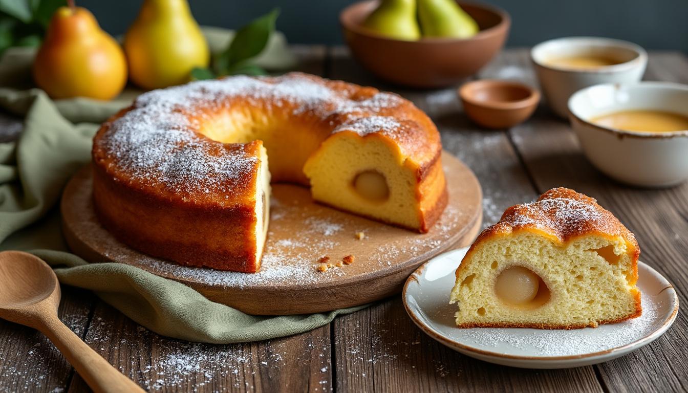 découvrez la recette traditionnelle du gâteau poire grand-mère, simple à réaliser et délicieusement moelleux, parfait pour un dessert maison chaleureux.