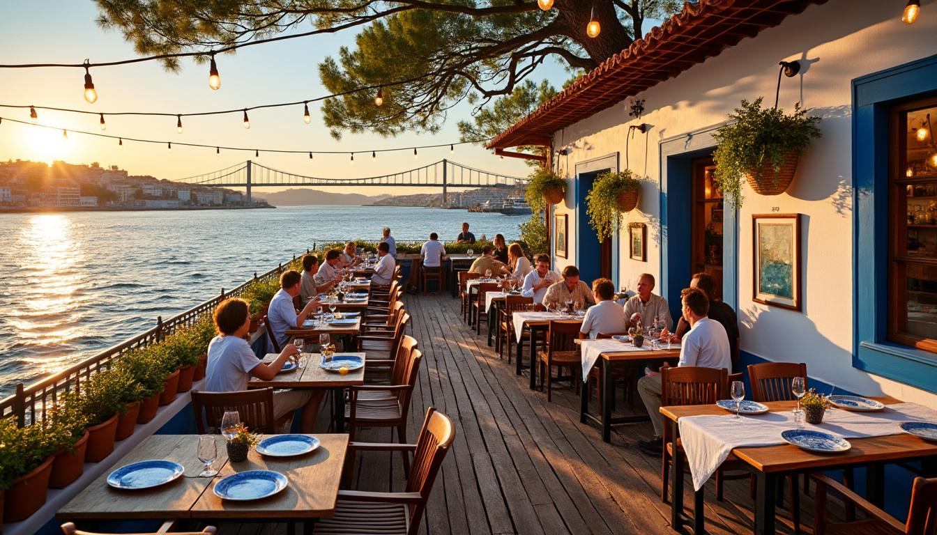 découvrez ponto final almada, un restaurant traditionnel portugais situé au bord du tage, offrant une expérience culinaire authentique avec des vues imprenables sur le fleuve.