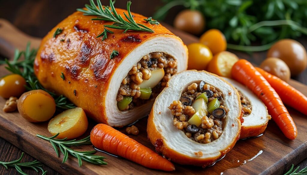 découvrez notre recette facile de rôti de chapon farci pour un plat savoureux. astuces pour une cuisson parfaite et un résultat fondant garanti !