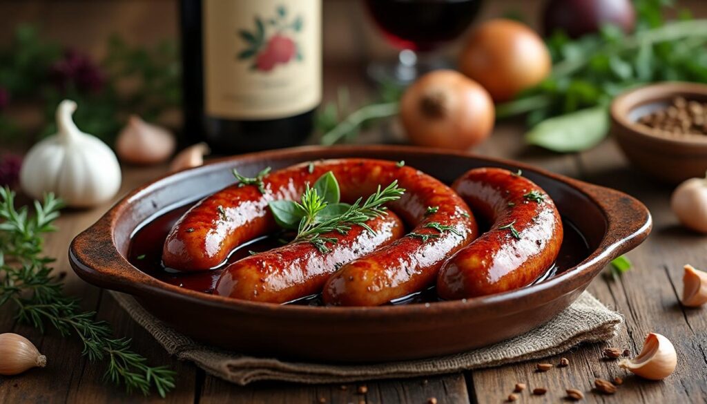 découvrez notre recette traditionnelle et facile des diots au vin rouge, un plat savoureux qui réchauffe les papilles avec des saveurs authentiques.