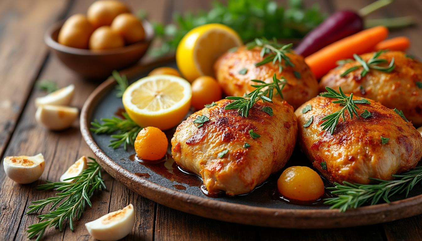 découvrez une recette facile et rapide de haut de cuisse de poulet au four, parfaite pour un repas savoureux et simple à préparer.