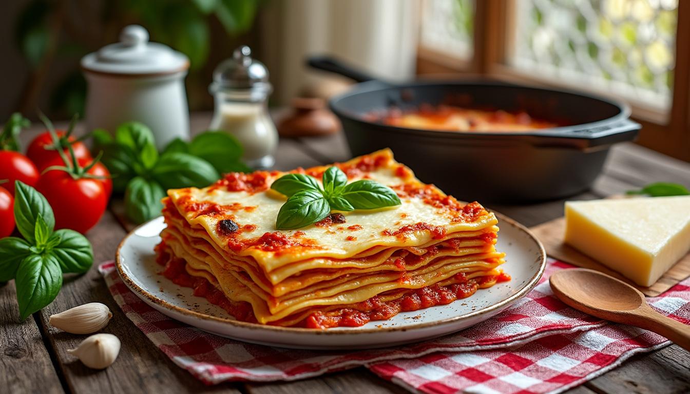 découvrez notre recette de lasagne grand-mère traditionnelle, facile à préparer et pleine de saveurs gourmandes pour un repas convivial en famille.