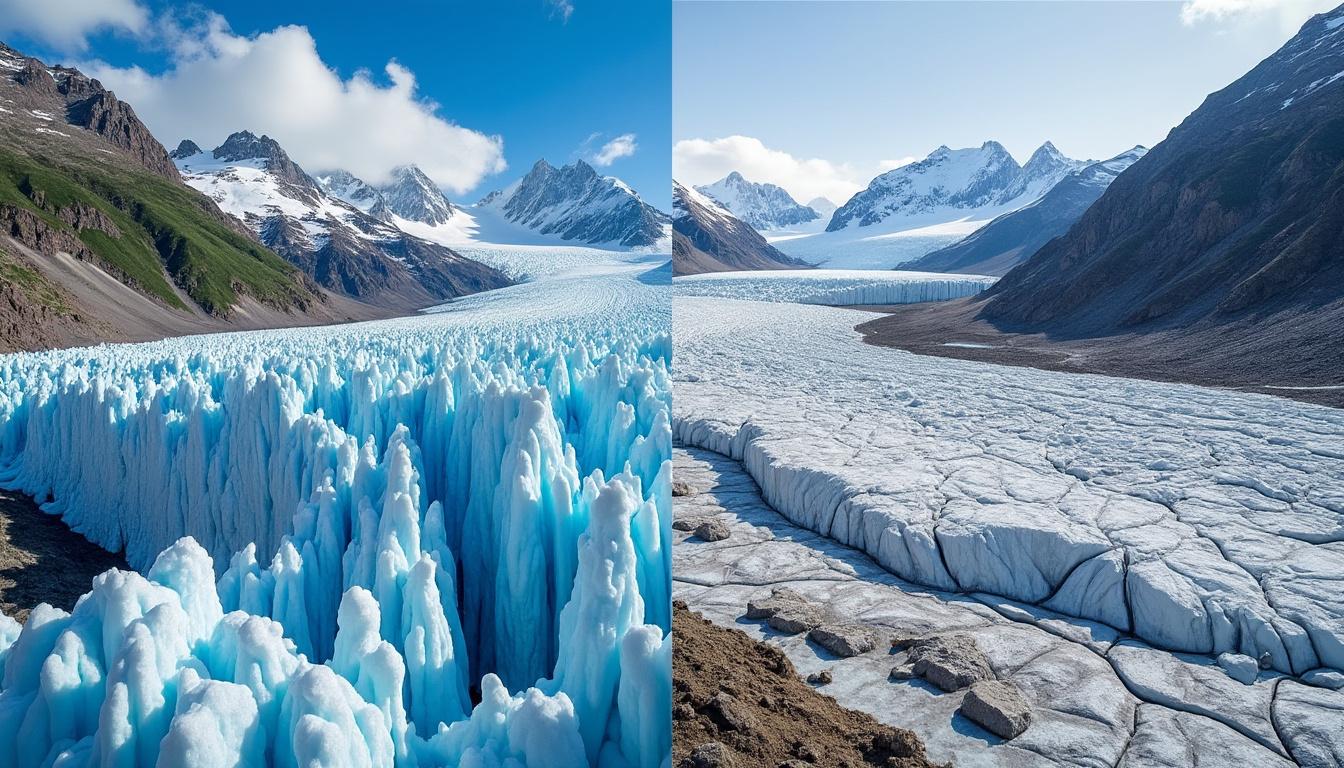 découvrez en images saisissantes le recul et la fonte spectaculaire de la mer de glace, témoignage visuel des effets du changement climatique.