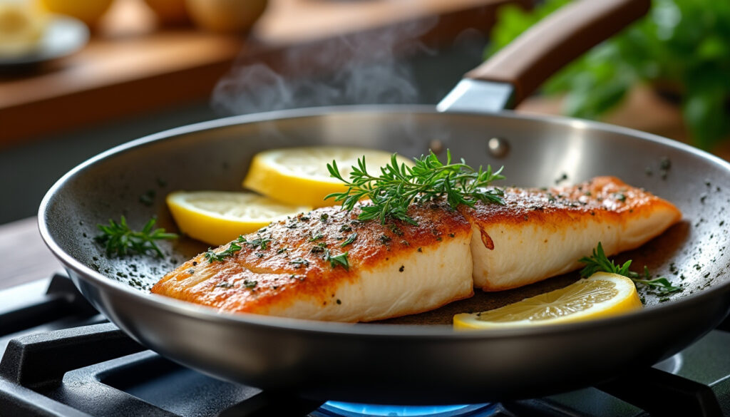 découvrez une recette simple et savoureuse de black bass à la poêle avec des conseils pratiques pour une cuisson parfaite à chaque fois.