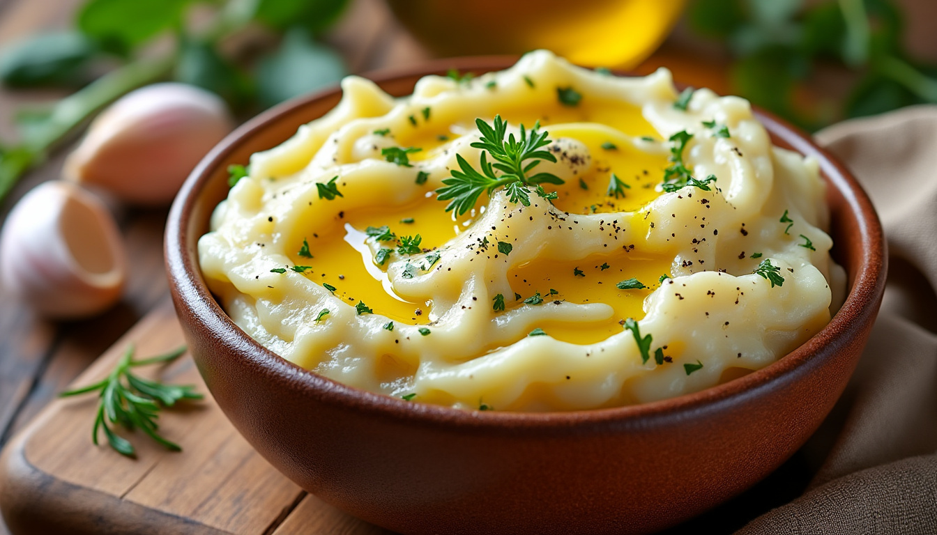 découvrez notre recette facile d'écrasé de pommes de terre à l'huile d'olive, un plat savoureux et simple à préparer pour un accompagnement gourmand.