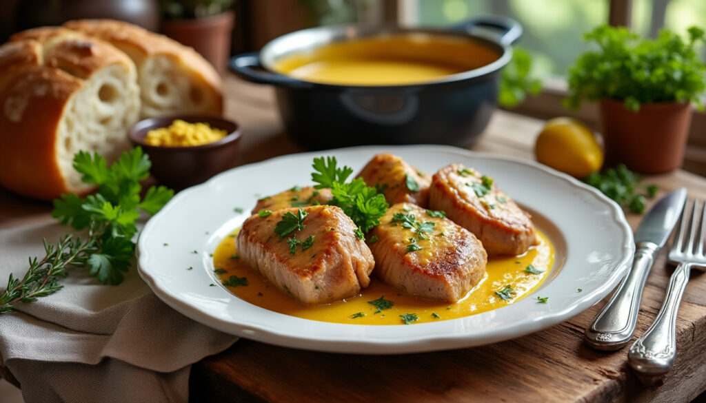 découvrez une recette traditionnelle de lapin à la moutarde façon grand-mère, facile à préparer et pleine de saveurs pour un repas convivial et délicieux.