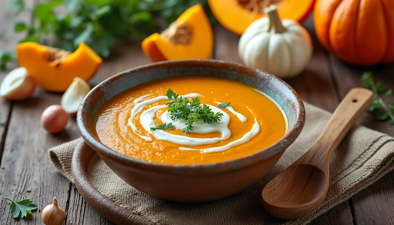 découvrez la recette traditionnelle et facile de la soupe au potiron, comme chez grand-mère, pour réchauffer vos repas avec saveur et simplicité.