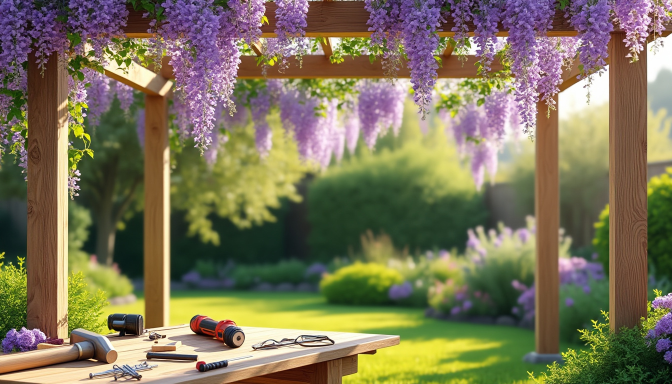 découvrez notre guide pratique pour fabriquer une pergola idéale pour votre glycine, avec des conseils étape par étape pour réussir votre projet de jardin.