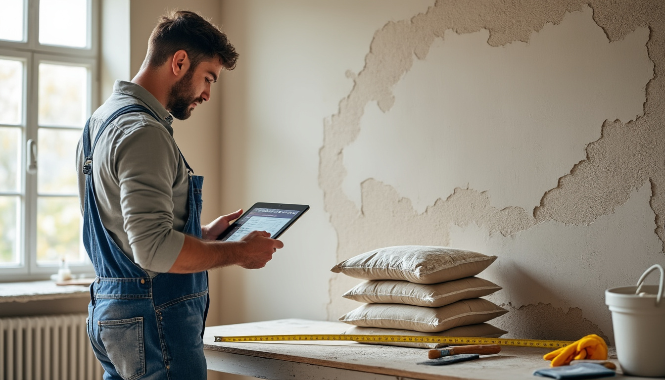 calculez facilement le nombre de sacs d'enduit nécessaires pour votre surface en m². guide pratique pour réussir vos travaux de finition murale.