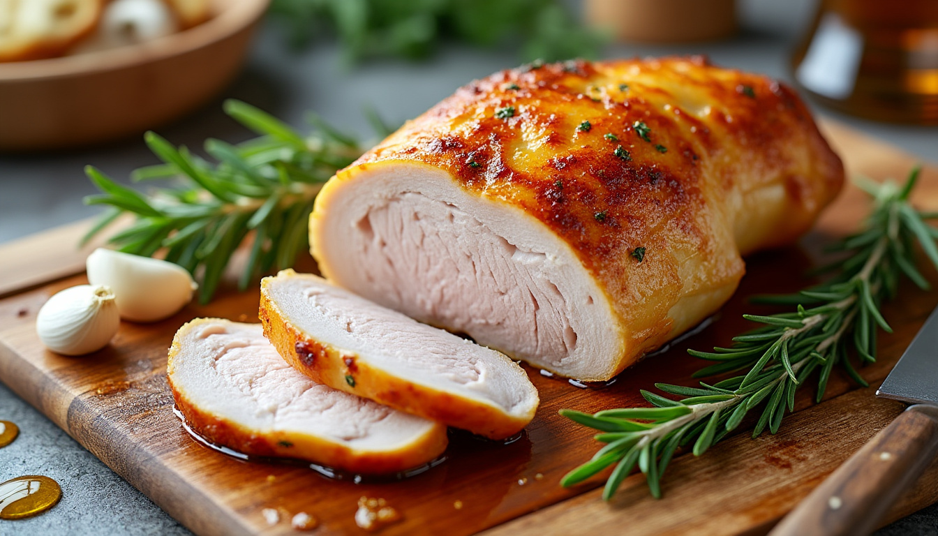 découvrez une recette facile et rapide pour un filet de dinde au four moelleux, parfait pour un repas savoureux et tendre en toute simplicité.