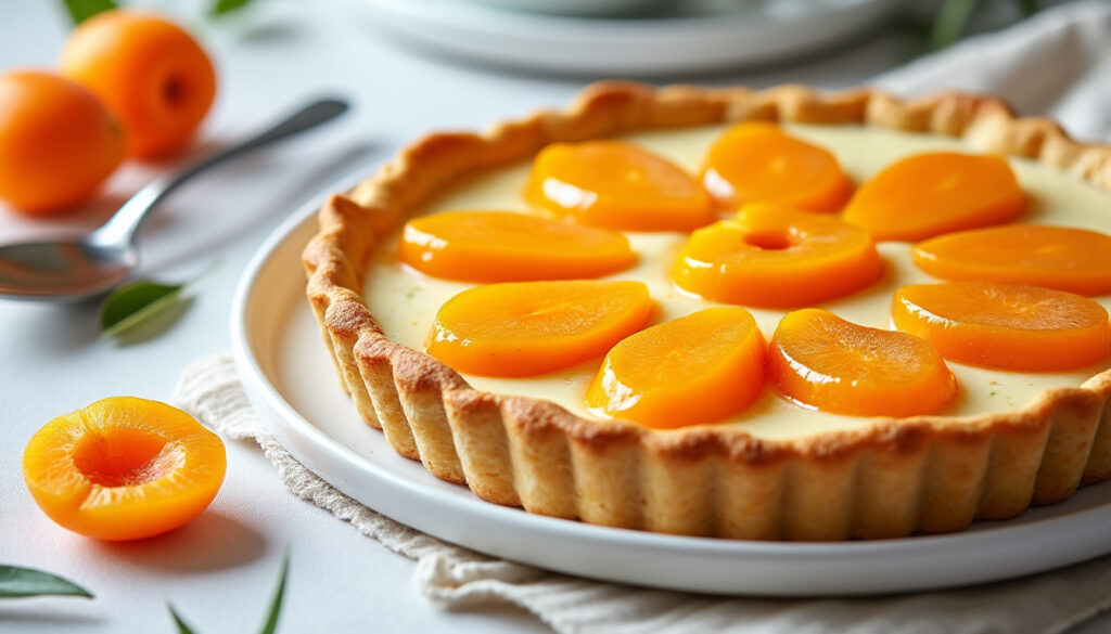 préparez une délicieuse tarte aux abricots en boîte grâce à cette recette facile et rapide, idéale pour un dessert fruité sans prise de tête.
